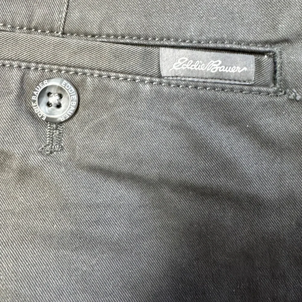 Eddie Bauer Chino Pants Mens Size 38x30 Dark Gray Slim Fit Specially Dyed